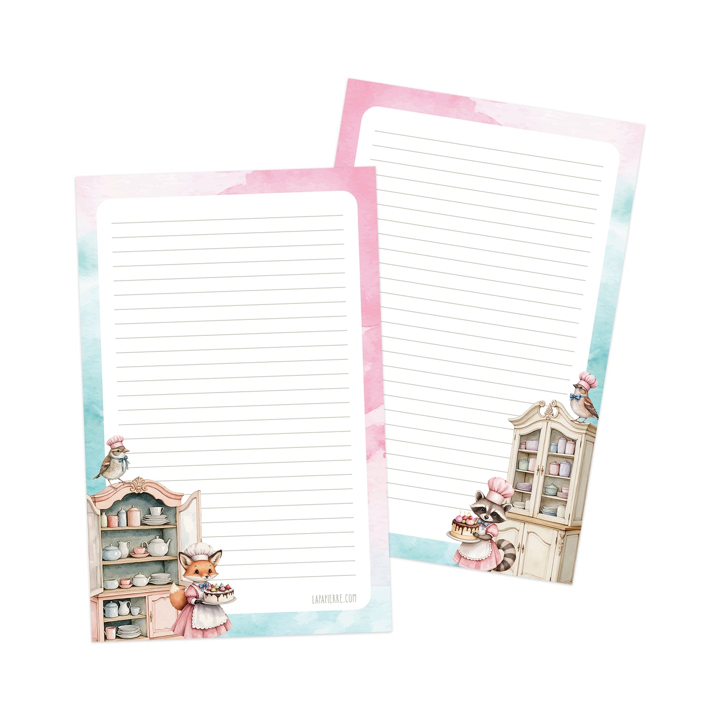 Woodland Bakery double-sided letter writing paper