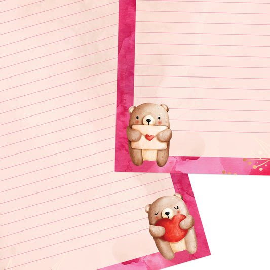 Tender Teddy double-sided letter writing paper