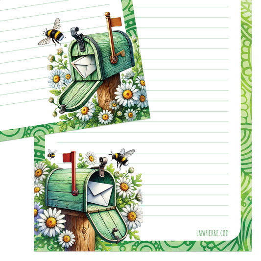Buzzing Boxes double-sided letter writing paper