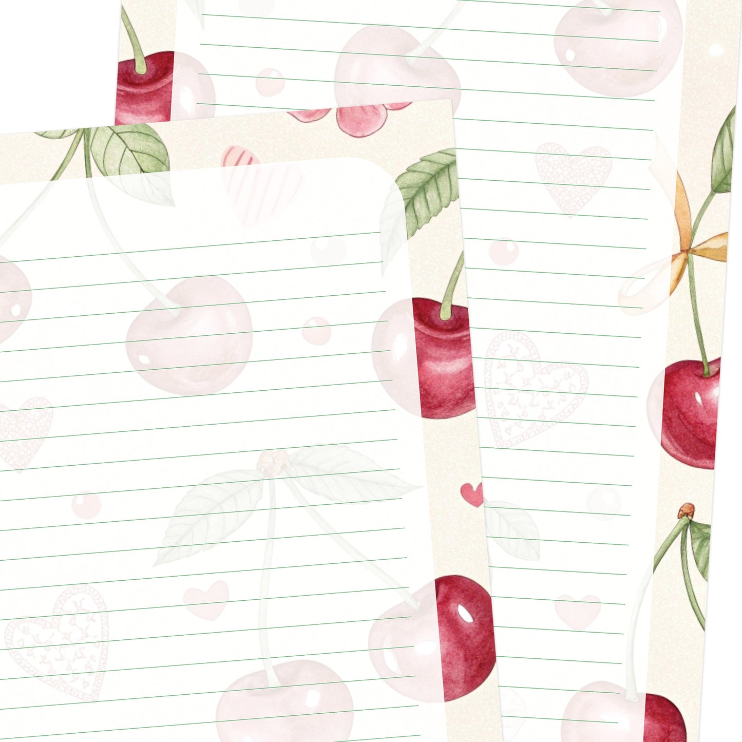 Cerise double-sided letter writing paper
