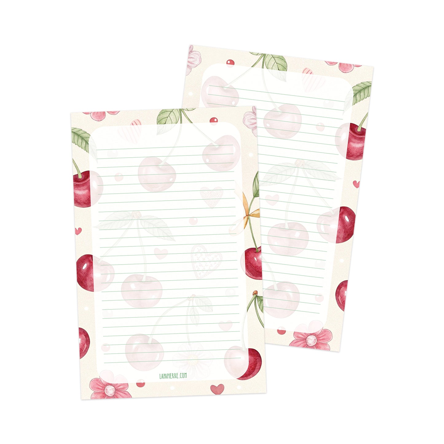 Cerise double-sided letter writing paper