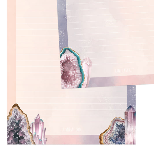 Crystal Cavern double-sided letter writing paper