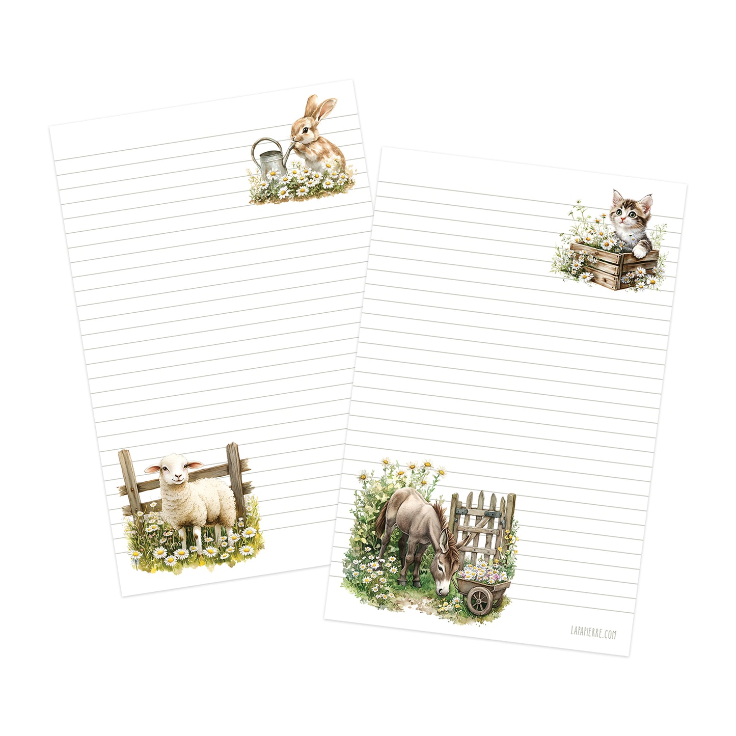 Farm Friends double-sided letter writing paper