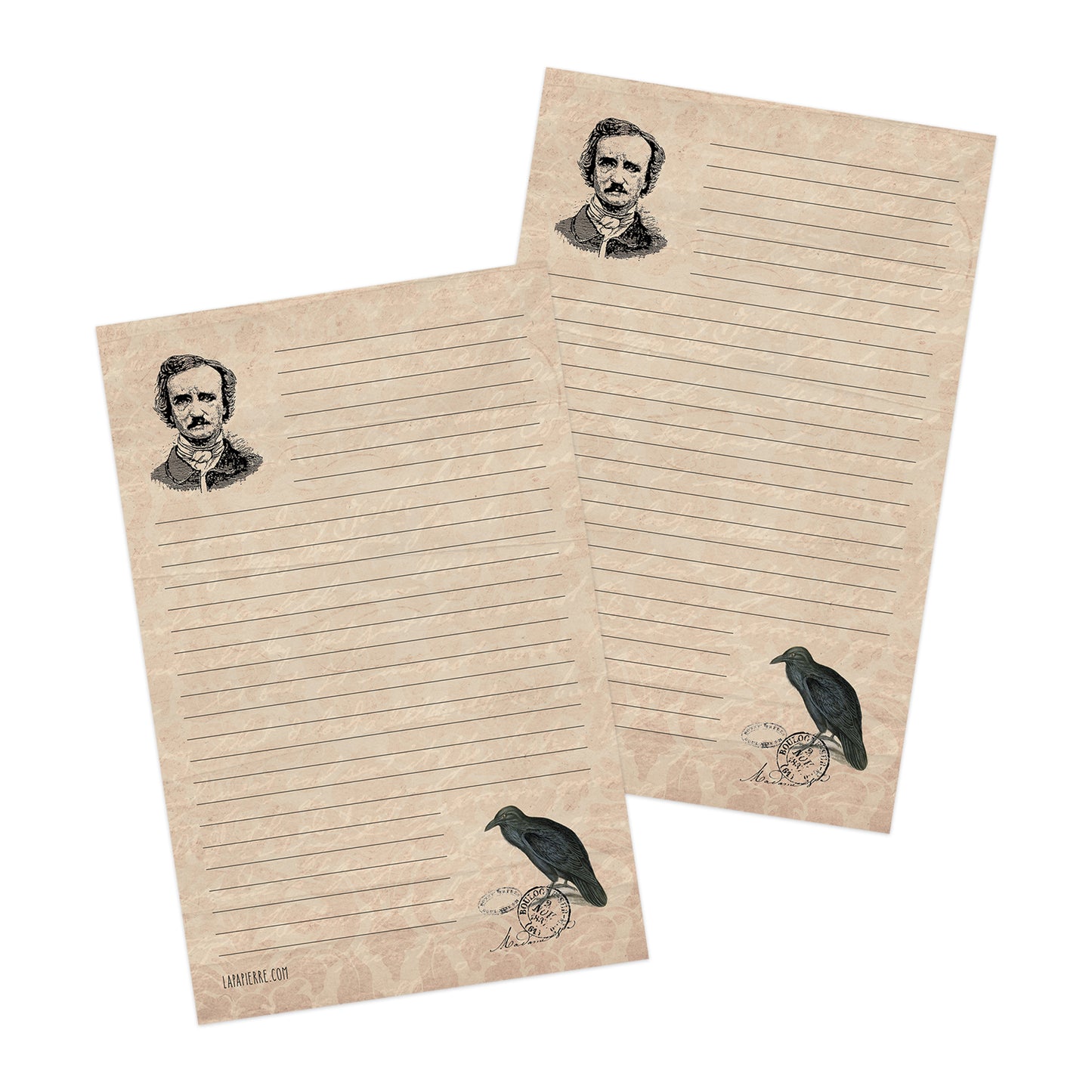 Edgar Allan Poe single-sided GLOSSY letter writing paper
