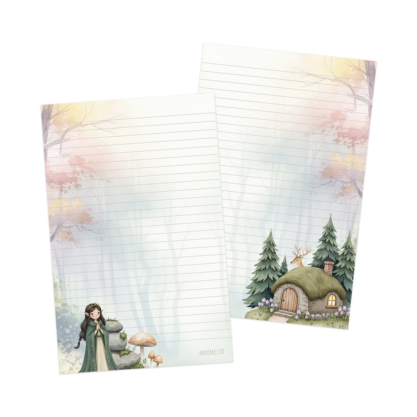 Enchanted Forest double-sided letter writing paper