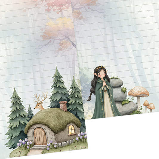 Enchanted Forest double-sided letter writing paper