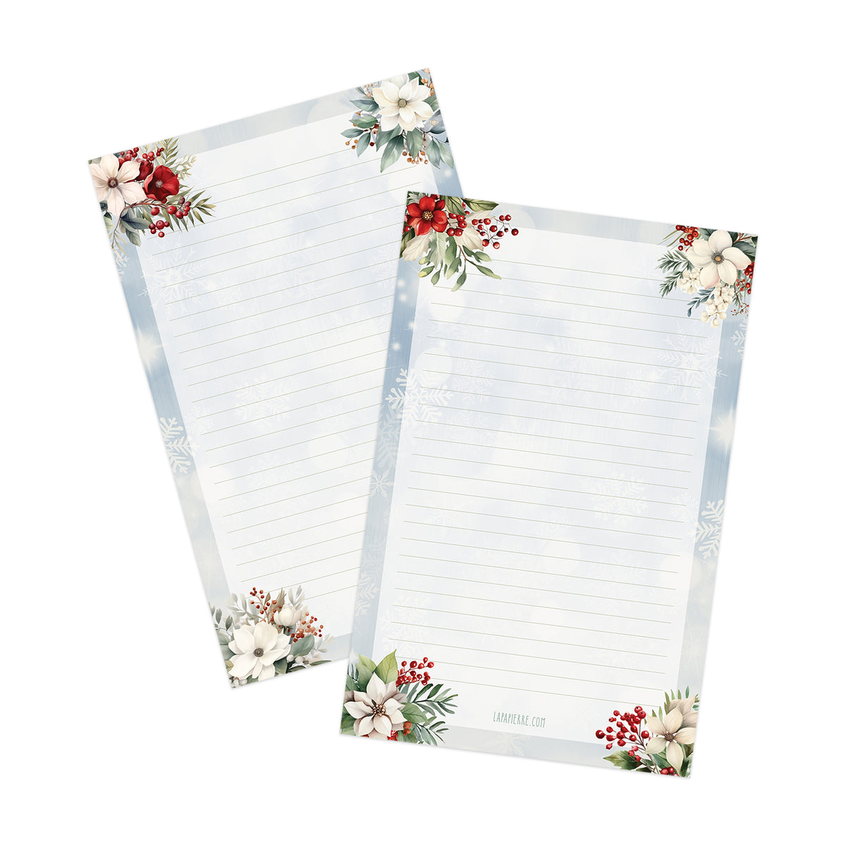 Merry and Bright double-sided stationery set