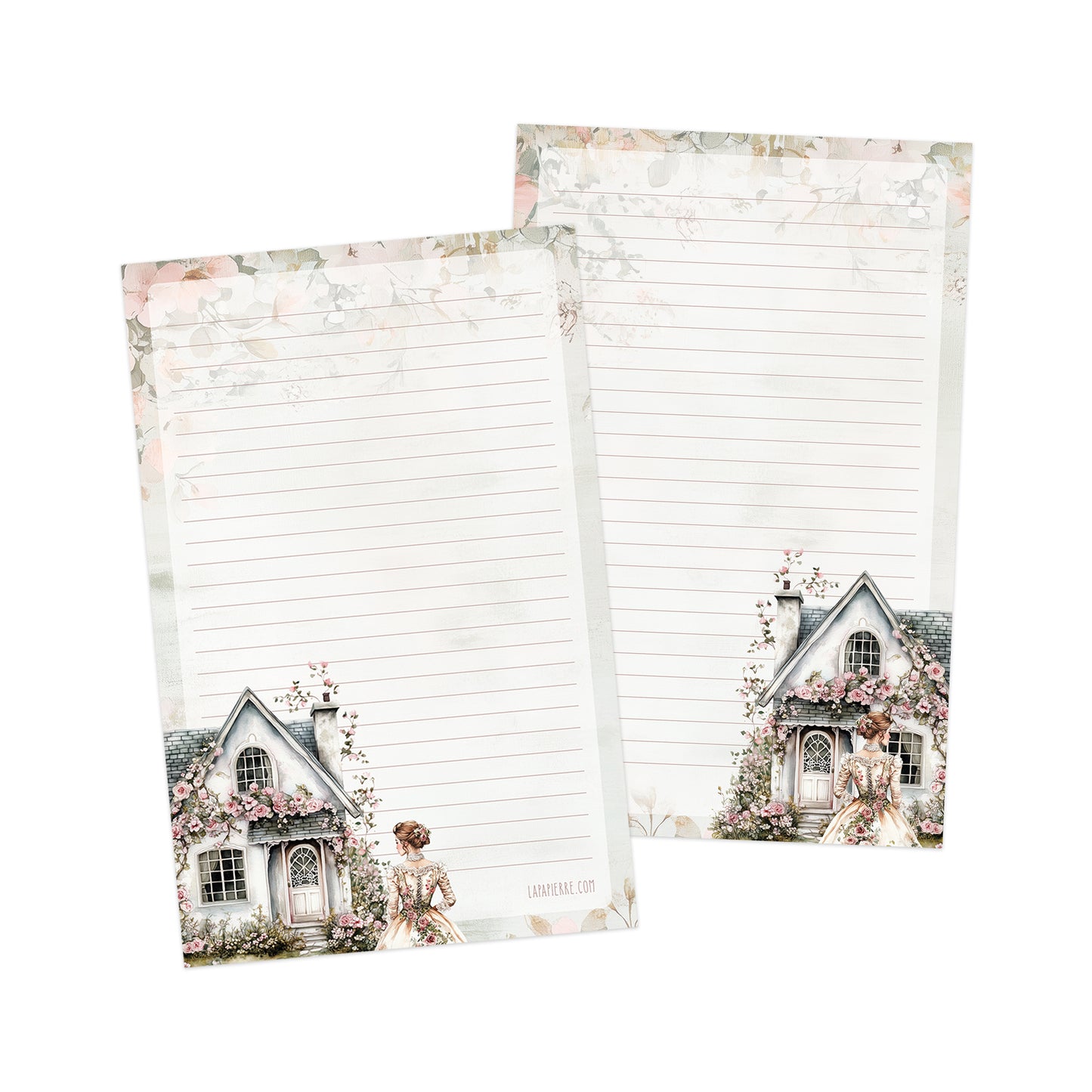 Floral Quarters double-sided letter writing paper