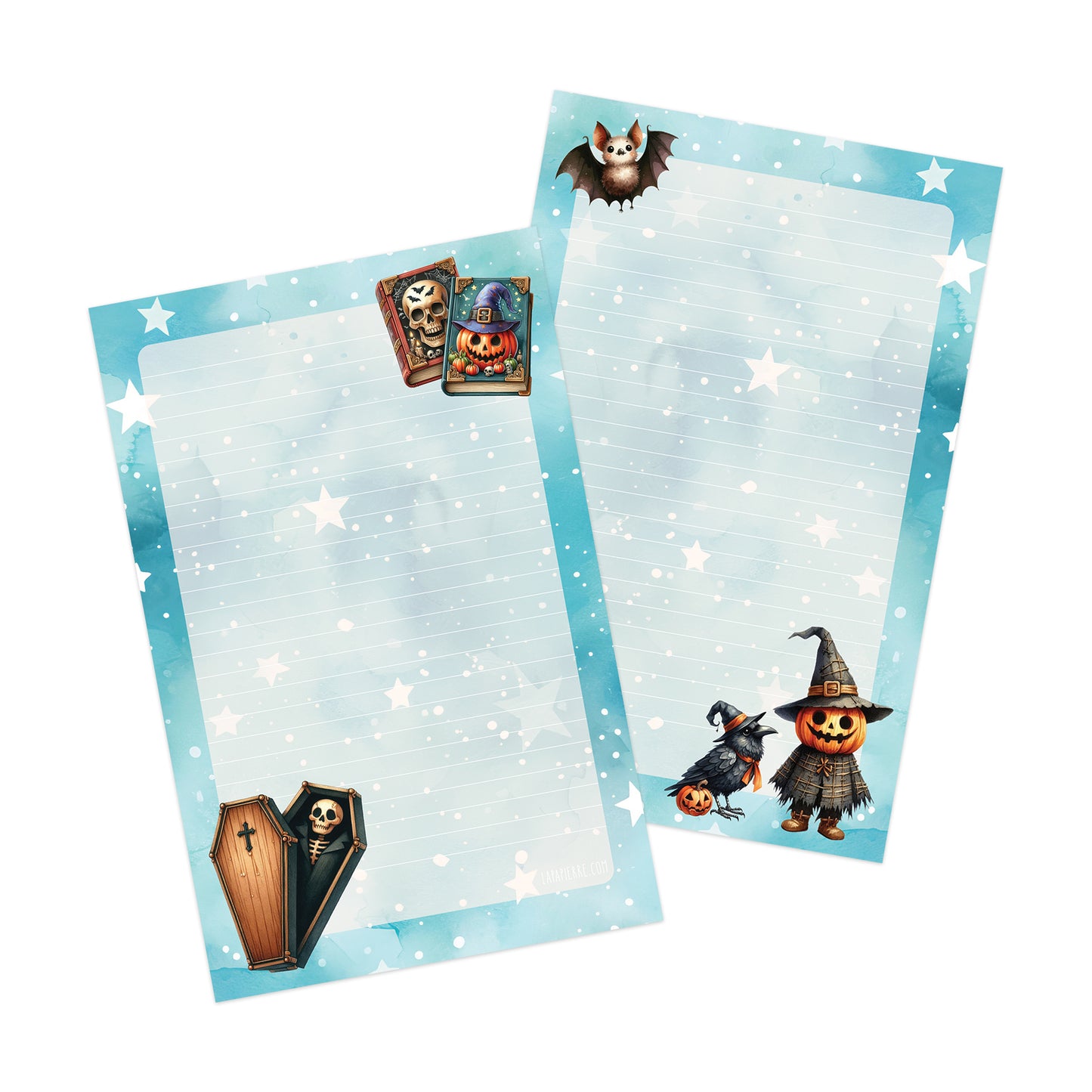 Ghoulish Greetings double-sided letter writing paper