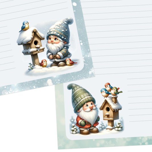 Glistening Gnomes double-sided letter writing paper