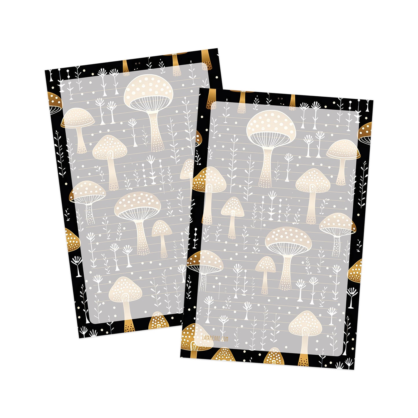 Mushroom Marvels double-sided letter writing paper