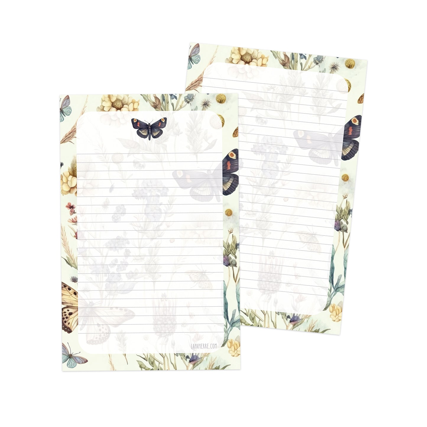 Lepidoptera double-sided stationery