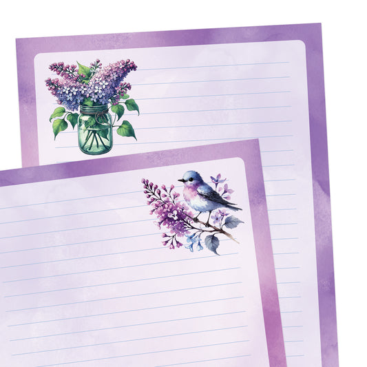 Lilac Whisper double-sided letter writing paper