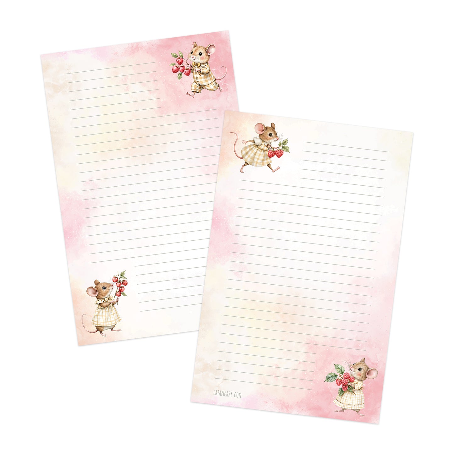 Mouseberry double-sided letter writing paper