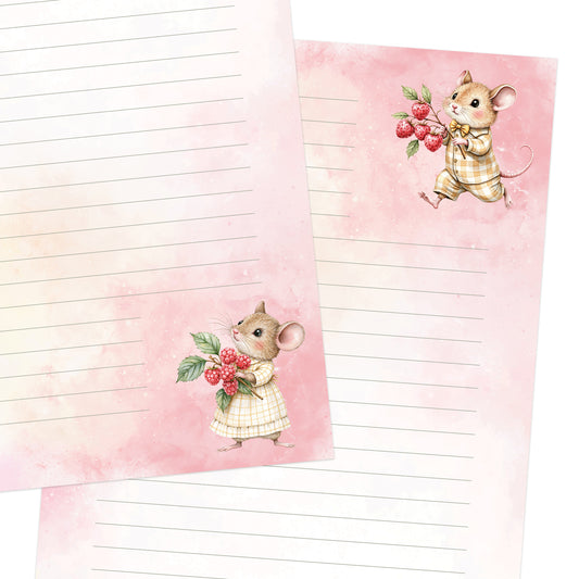 Mouseberry double-sided letter writing paper