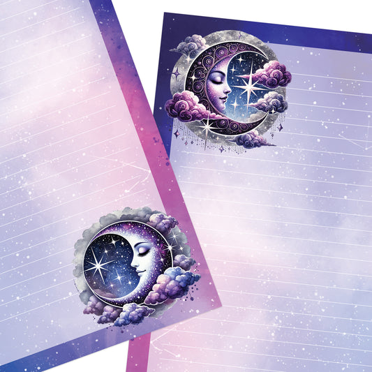Miss Moon double-sided letter writing paper