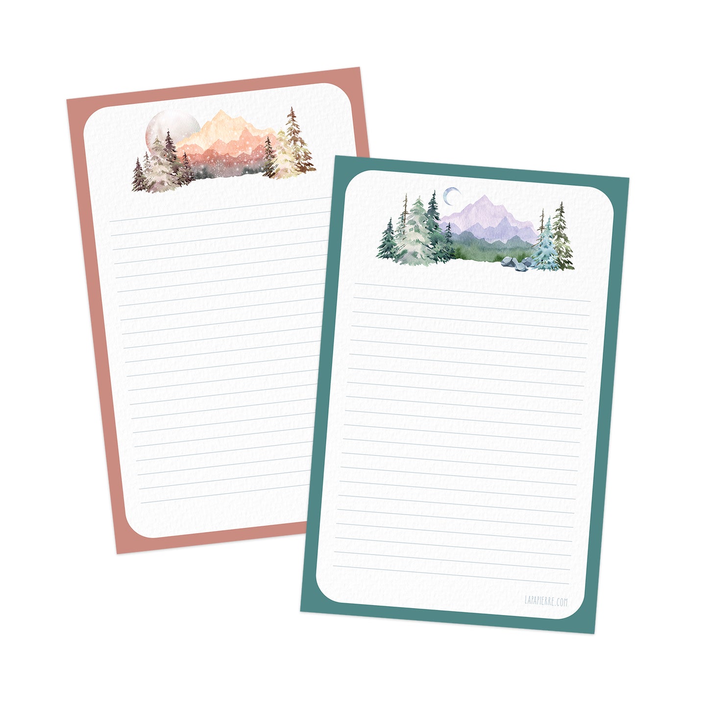 Majestic Mountains double-sided letter writing paper