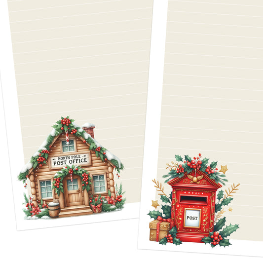 North Pole Post double-sided letter writing paper