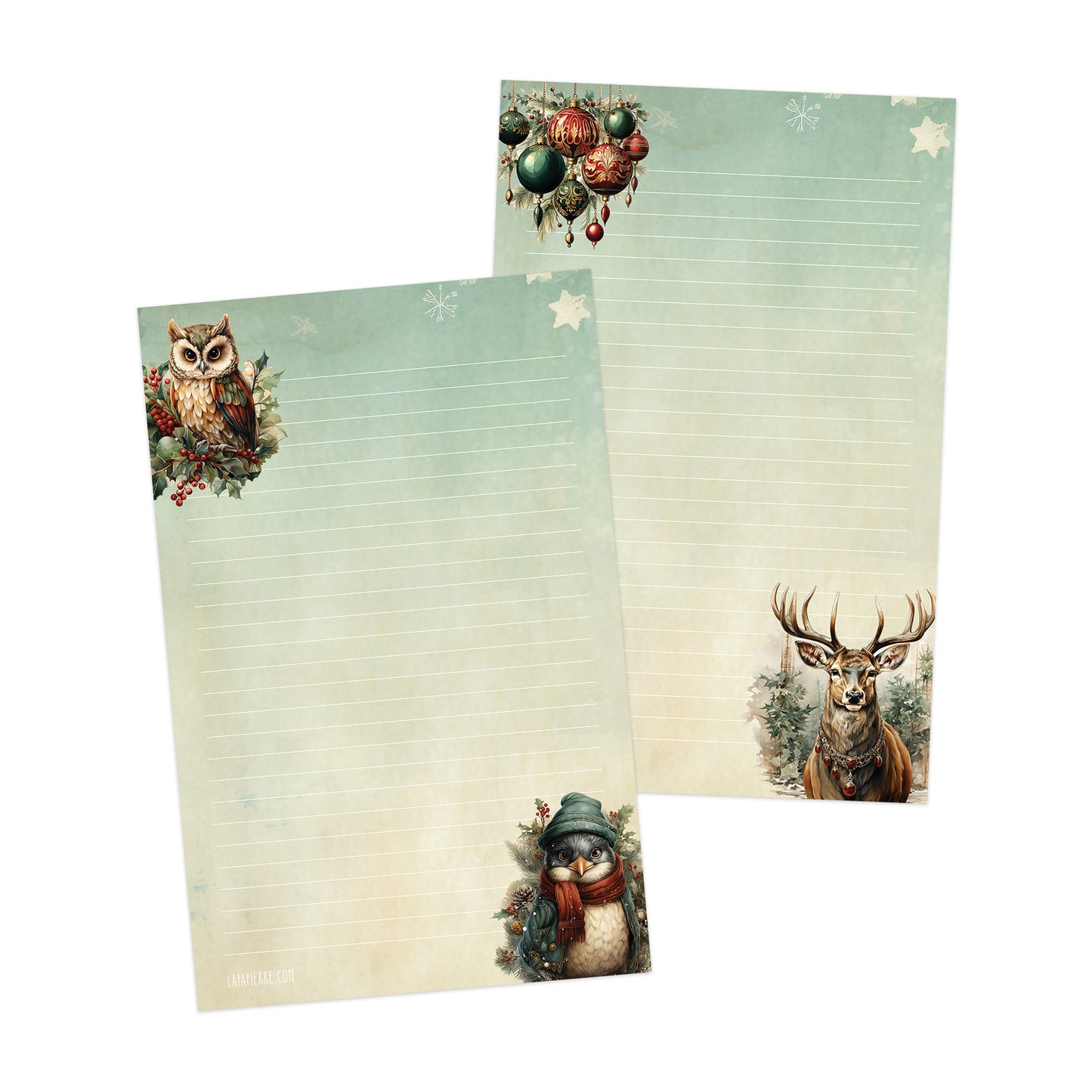 Nostalgic Noel double-sided letter writing paper