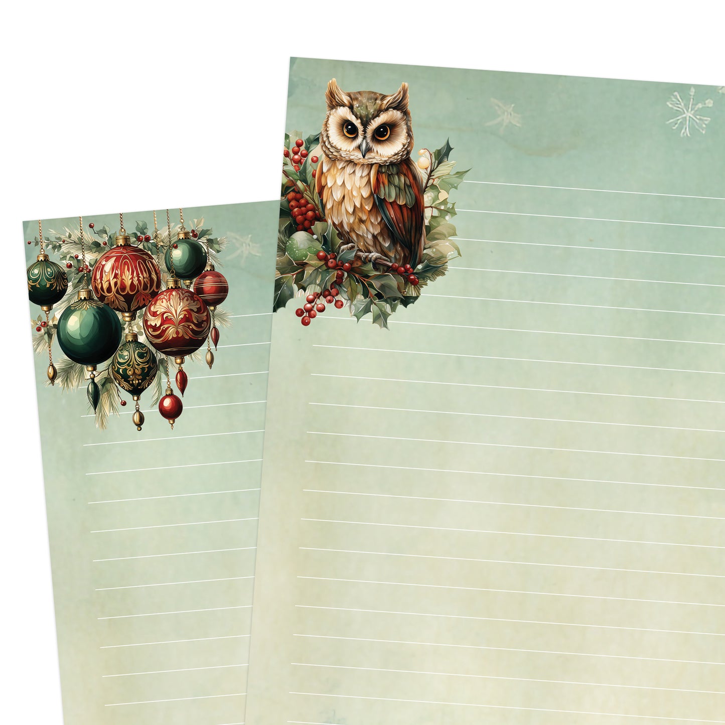 Nostalgic Noel double-sided letter writing paper