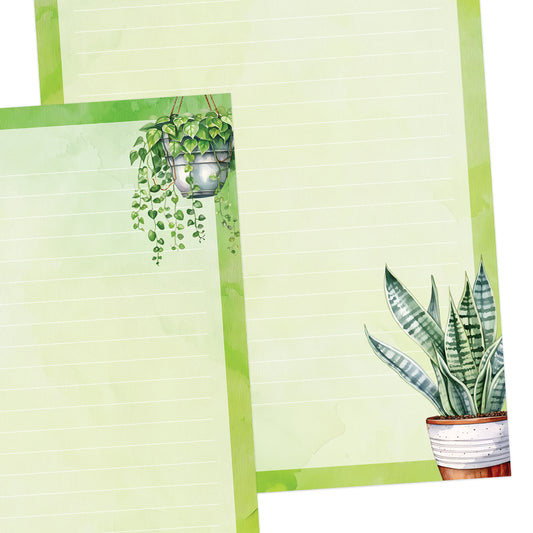 Plant Paradise double-sided letter writing paper