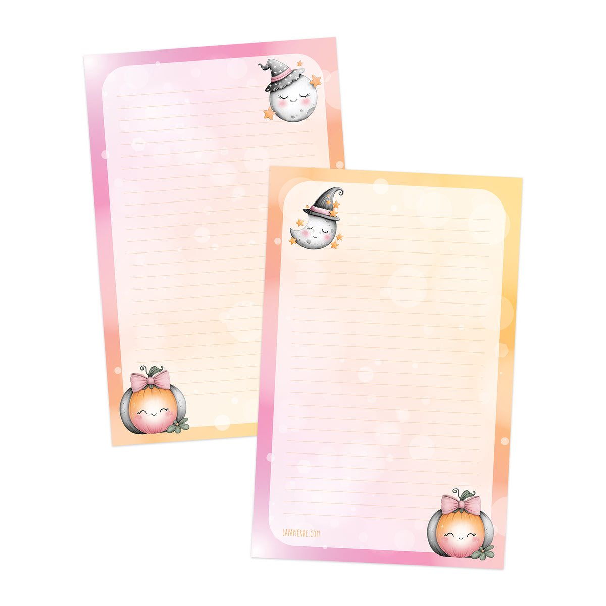 Pumpkin Lullaby double-sided letter writing sheets