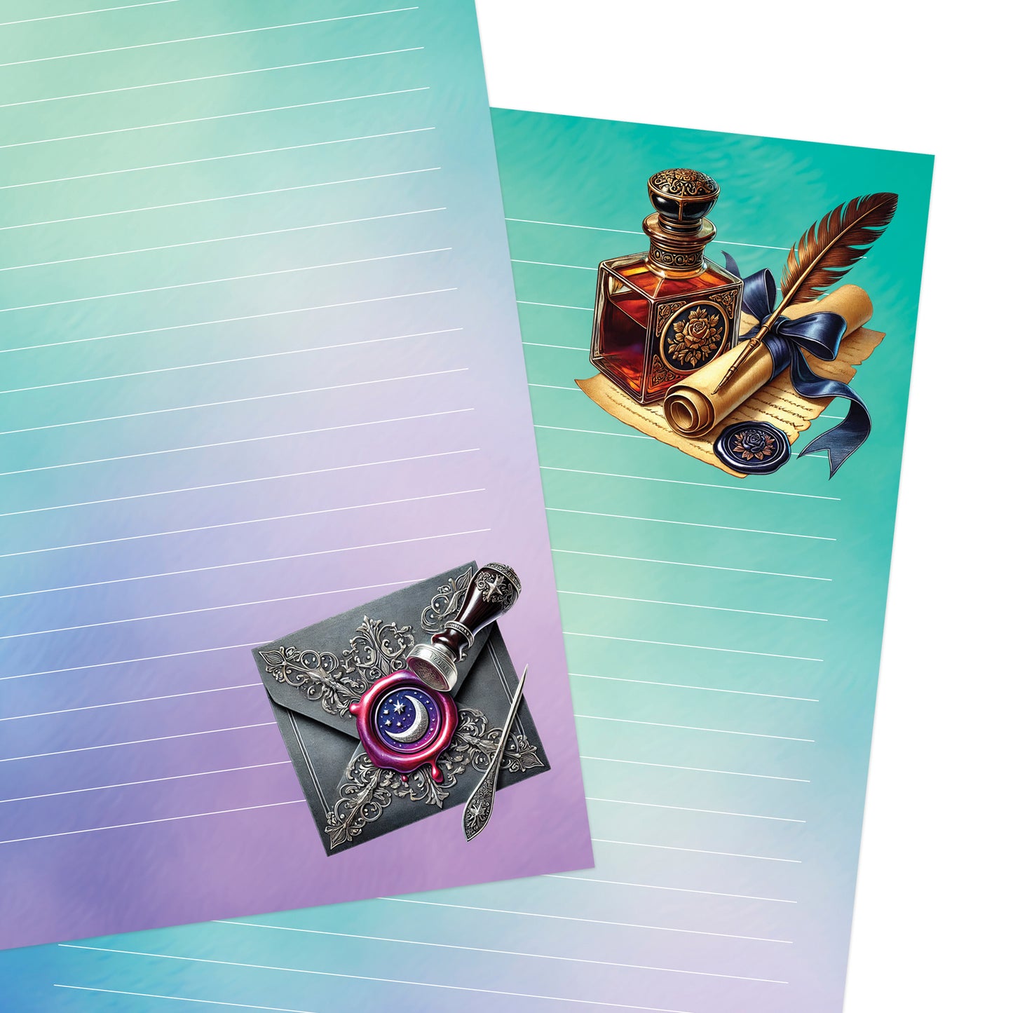 Signed, Sealed, Delivered double-sided letter writing paper