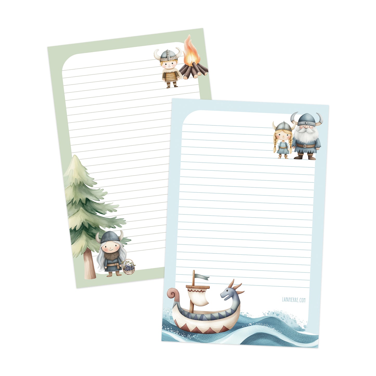Viking Village double-sided letter writing paper
