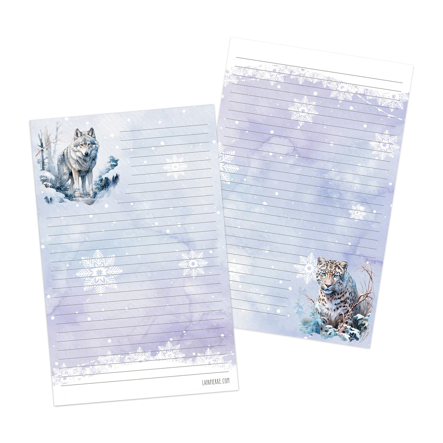 Wild Winter double-sided letter writing paper