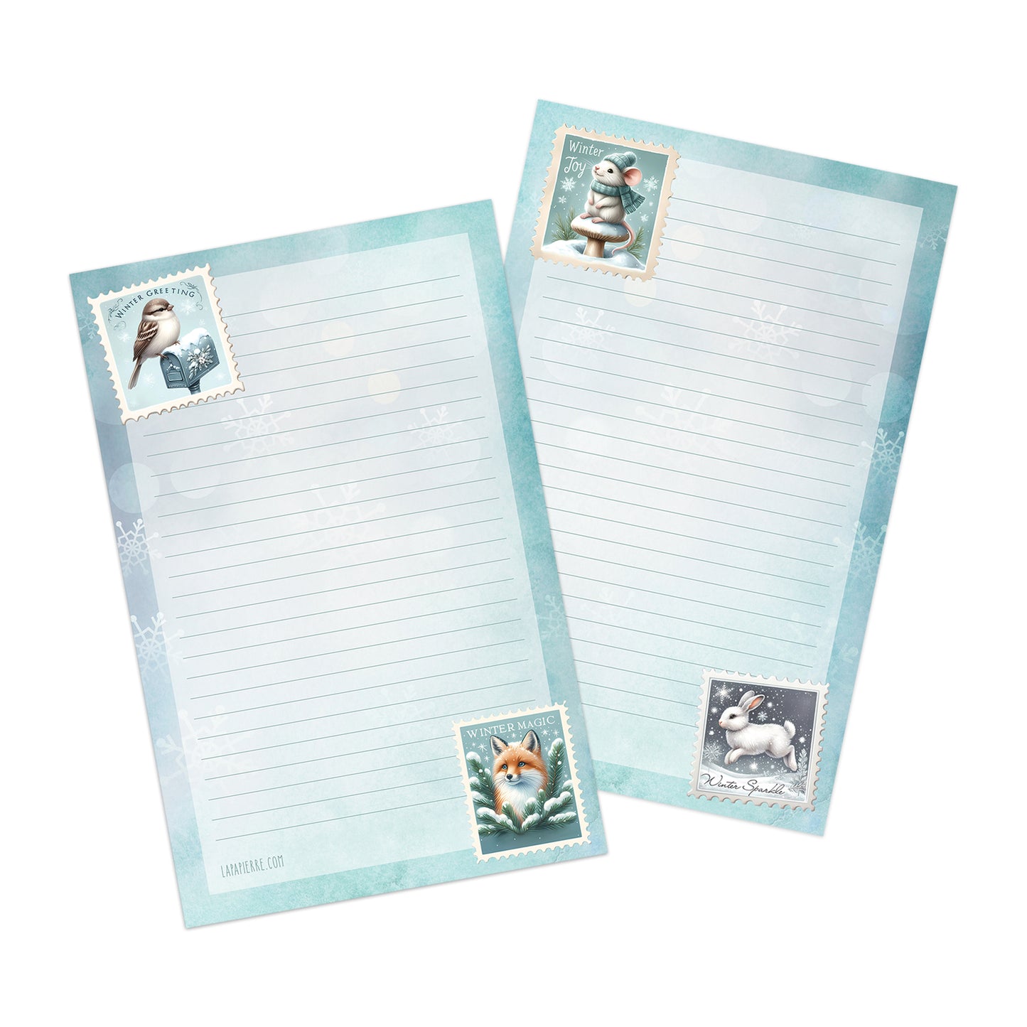 Winter Vibes double-sided letter writing paper