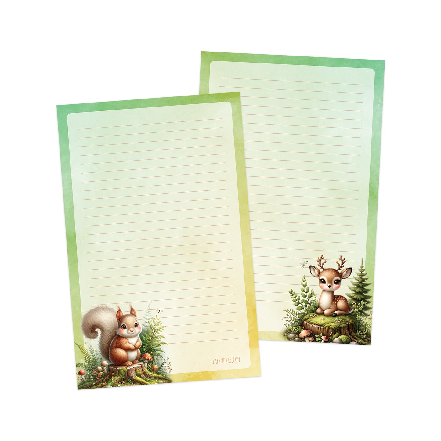 Forest Frolic double-sided letter writing paper
