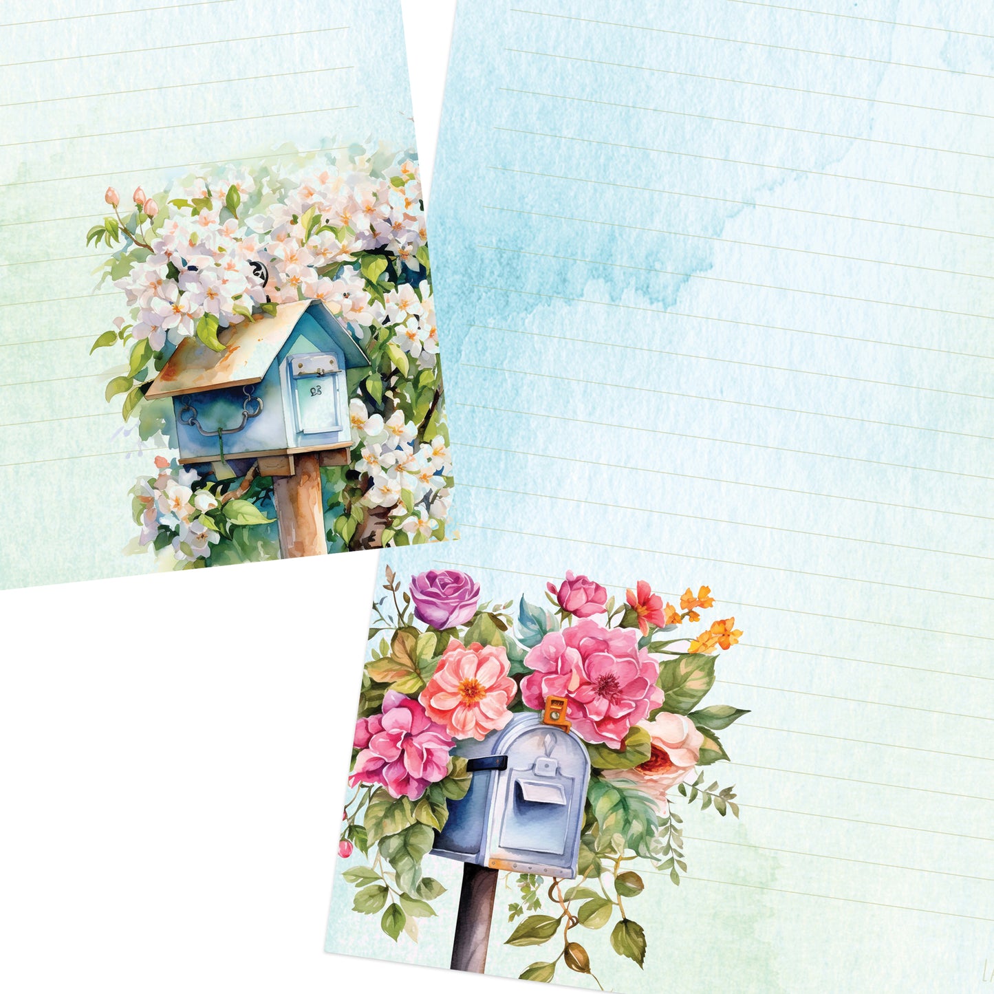 Cottage Post double-sided letter writing paper