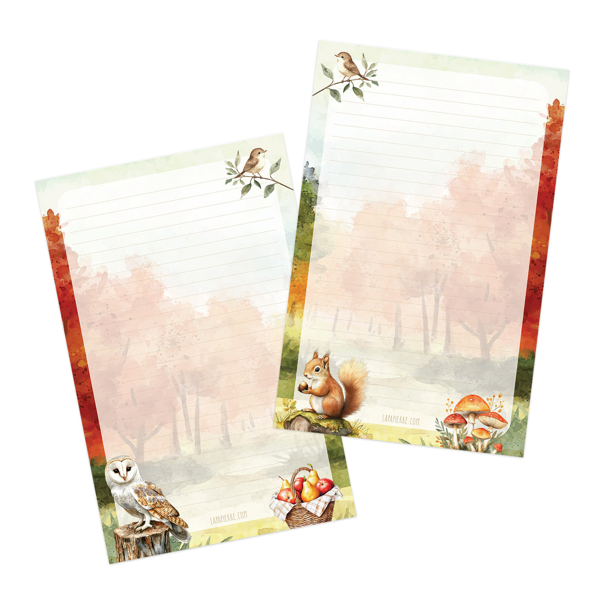 Fall Forest double-sided letter writing sheets