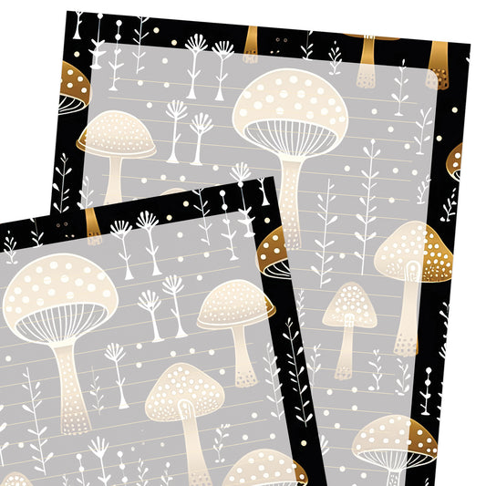 Mushroom Marvels double-sided letter writing paper