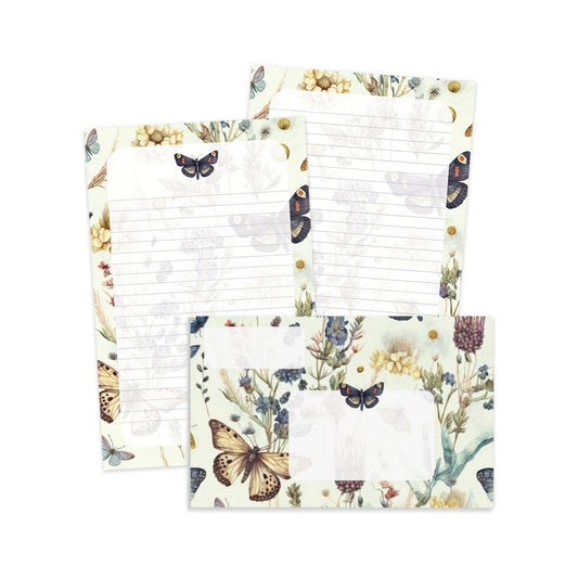Lepidoptera double-sided stationery