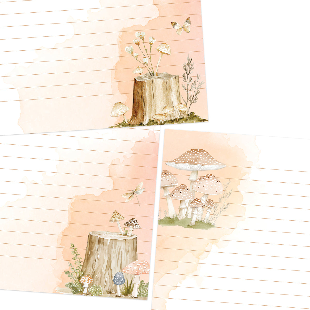 Mycology double-sided stationery set