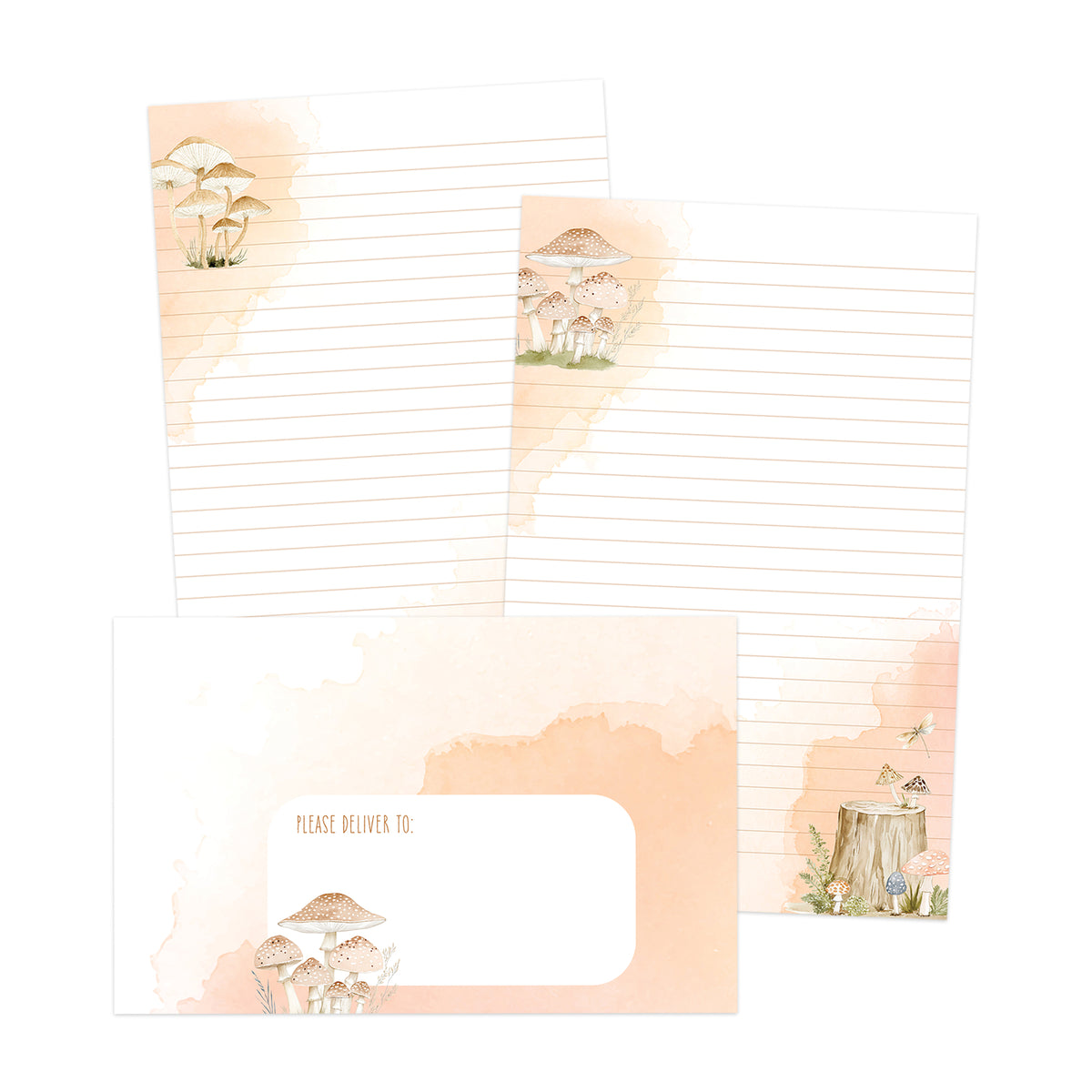 Mycology double-sided stationery set