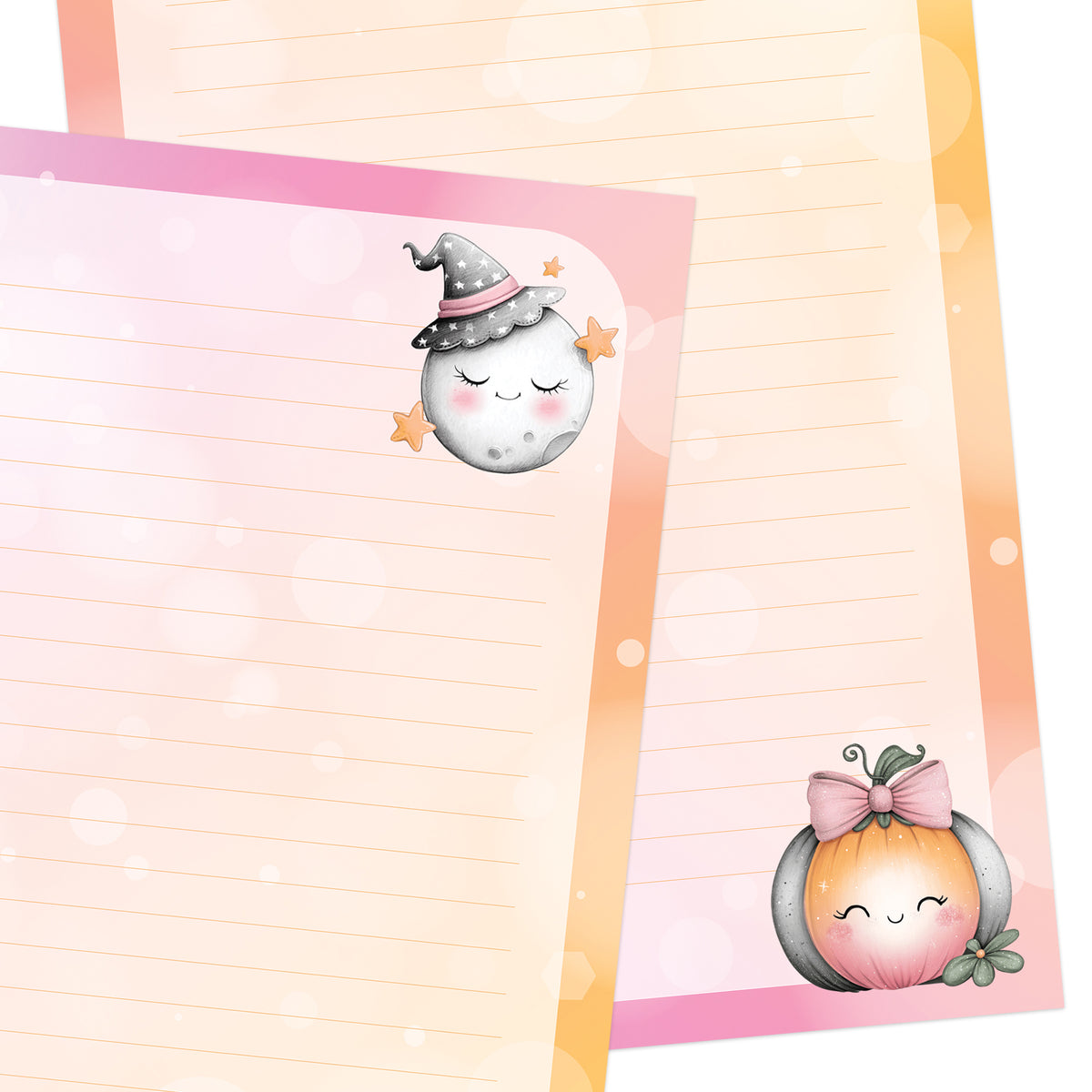 Pumpkin Lullaby double-sided letter writing sheets