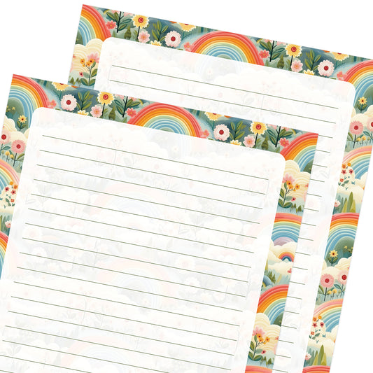 Rainbowcore double-sided letter writing paper