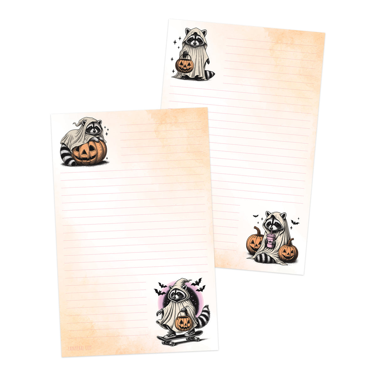 Revenant Raccoons double-sided letter writing sheets