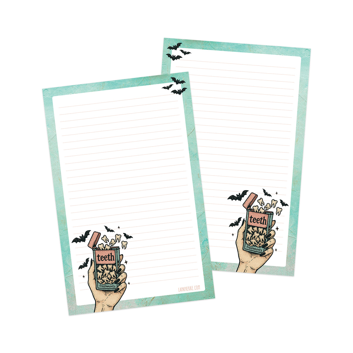 Trick-or-Teeth double-sided letter writing sheets