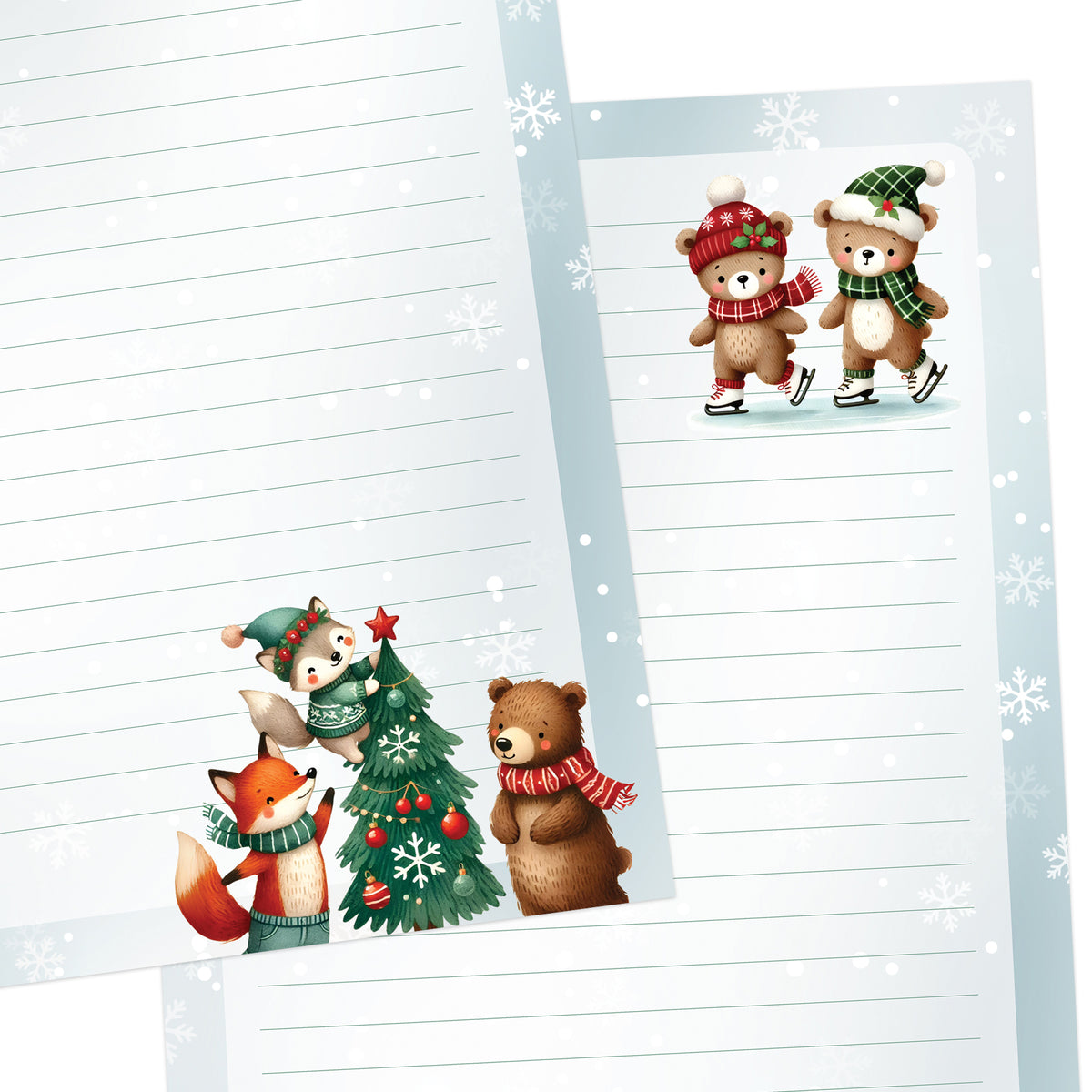Festive double-sided stationery set