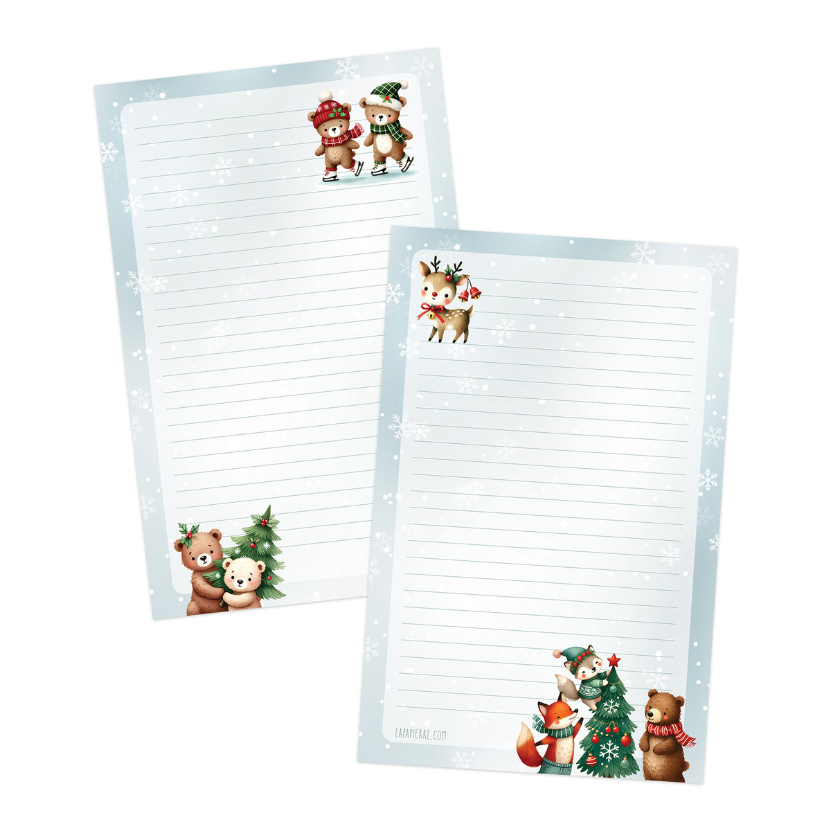 Festive double-sided stationery set
