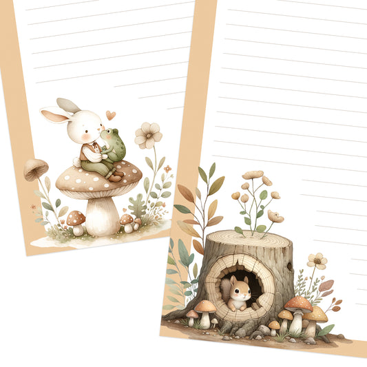 Woodsy Whims double-sided letter writing paper